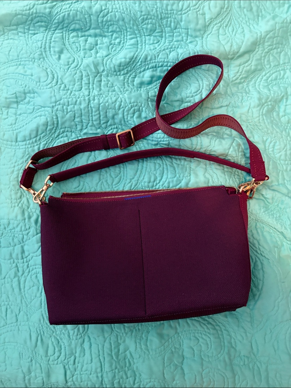 Rothy’s daily crossbody in dark aubergine - Picture 2 of 3